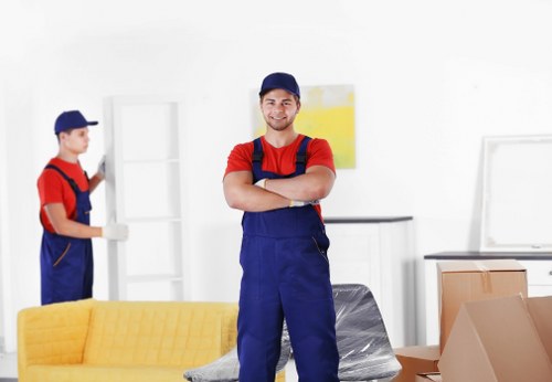Customer raising a service complaint in a professional removals setting