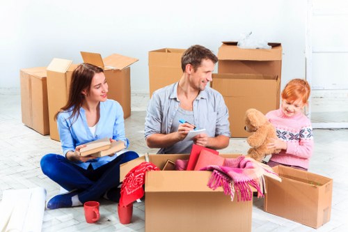 Charity donation and furniture reuse during a sustainability-focused house clearance