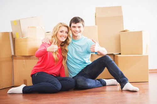 Prepared boxes and household items arranged for a smooth local move