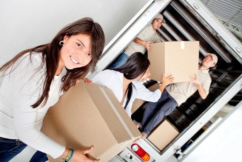 Removal truck used for property and office moves in Ilford