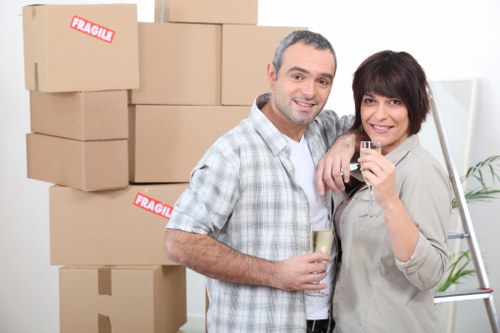 Moving van outside a property during an Ilford house relocation